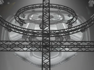 virtual tv studio news set 34 3D Model