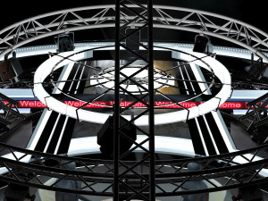 virtual tv studio news set 34 3D 模型