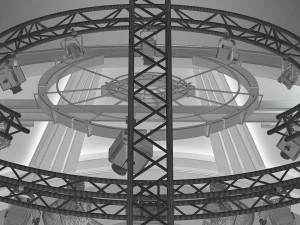 virtual tv studio news set 34 3D Model