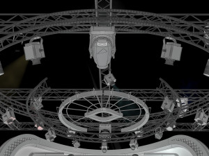 virtual tv studio news set 34 3D 模型