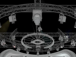 virtual tv studio news set 34 3D Model