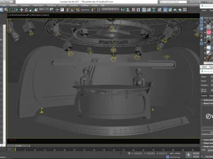 virtual tv studio news set 34 3D Model