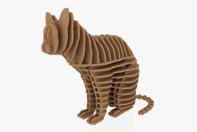 3d jigsaw puzzle cat 1 3D मॉडल .c4d .max .obj .3ds .fbx .stl .blend 