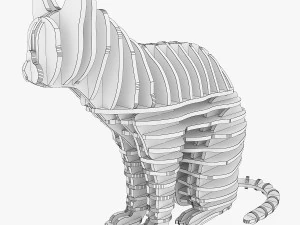 3d jigsaw puzzle cat 1 3D Model