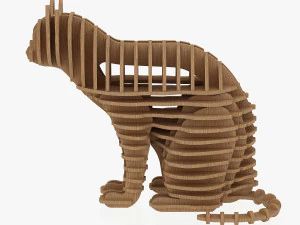 3d jigsaw puzzle cat 1 3D Model