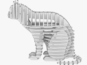 3d jigsaw puzzle cat 1 3D Model