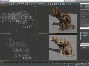 3d jigsaw puzzle cat 1 3D Model