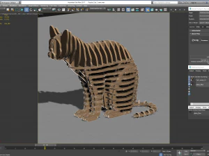 3d jigsaw puzzle cat 1 3D Model