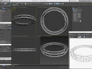 circle square truss - full diameter 300cm 3D Model