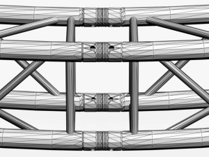 circle square truss - full diameter 400cm Model 3D