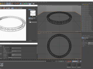 circle square truss - full diameter 400cm Model 3D