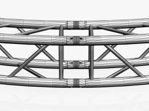 circle square truss - full diameter 400cm Model 3D