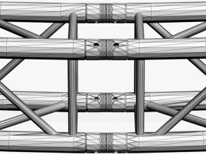 circle square truss - full diameter 600cm 3D Model