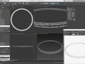 circle square truss - full diameter 800cm 3D Model