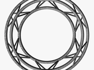 circle triangular truss - full diameter 150cm 3D Model