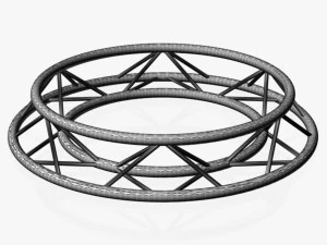 circle triangular truss - full diameter 150cm 3D Model