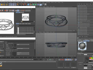 circle triangular truss - full diameter 150cm 3D Model