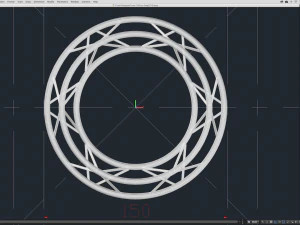 circle triangular truss - full diameter 150cm 3D Model
