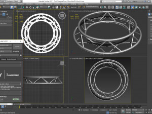 circle triangular truss - full diameter 150cm Modelo 3D