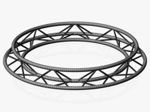 circle triangular truss - full diameter 200cm 3D Model