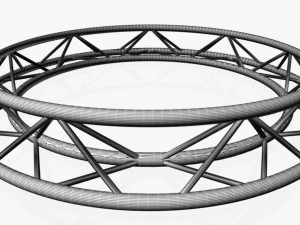 circle triangular truss - full diameter 200cm 3D Model