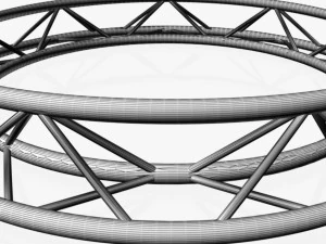 circle triangular truss - full diameter 200cm 3D Model
