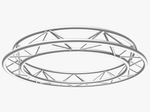 circle triangular truss - full diameter 200cm 3D Model