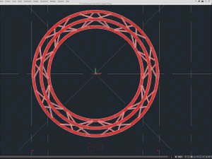 circle triangular truss - full diameter 200cm 3D Model