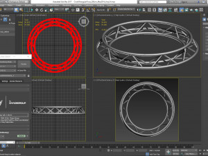 circle triangular truss - full diameter 200cm 3D मॉडल