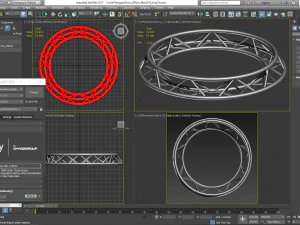 circle triangular truss - full diameter 200cm 3D Model