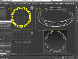 circle triangular truss - full diameter 300cm 3D 模型