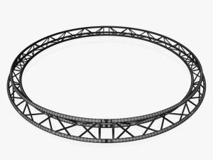 circle triangular truss - full diameter 400cm 3D Model