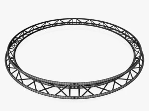 circle triangular truss - full diameter 400cm 3D Model