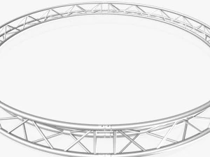 circle triangular truss - full diameter 400cm 3D Model