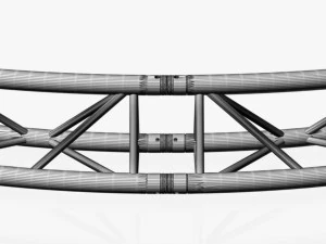 circle triangular truss - full diameter 400cm 3D Model