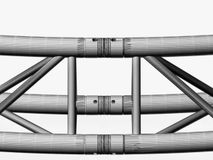 circle triangular truss - full diameter 400cm 3D Model