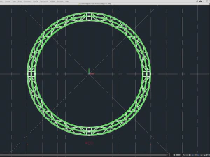 circle triangular truss - full diameter 400cm 3D Model