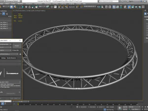 circle triangular truss - full diameter 400cm 3D Model