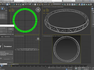 circle triangular truss - full diameter 400cm 3D Model