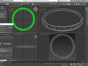 circle triangular truss - full diameter 400cm 3D Model
