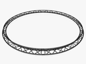 circle triangular truss - full diameter 600cm Model 3D