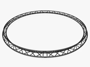 circle triangular truss - full diameter 600cm 3D Model