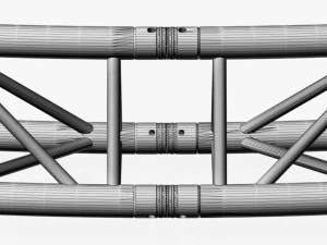 circle triangular truss - full diameter 600cm 3D Model