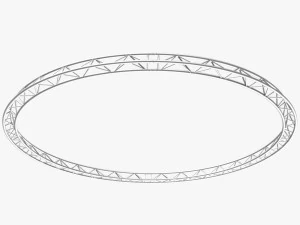 circle triangular truss - full diameter 600cm 3D Model