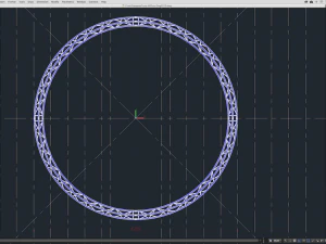 circle triangular truss - full diameter 600cm 3D Model