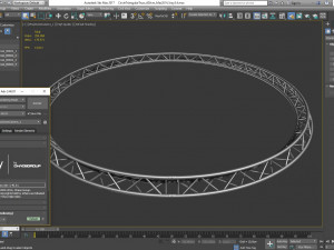 circle triangular truss - full diameter 600cm Model 3D