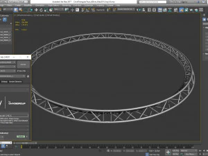 circle triangular truss - full diameter 600cm 3D Model