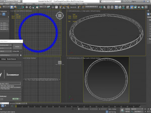 circle triangular truss - full diameter 600cm Model 3D
