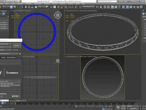 circle triangular truss - full diameter 600cm 3D Model