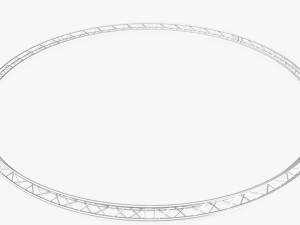 circle triangular truss - full diameter 1000cm 3D 모델